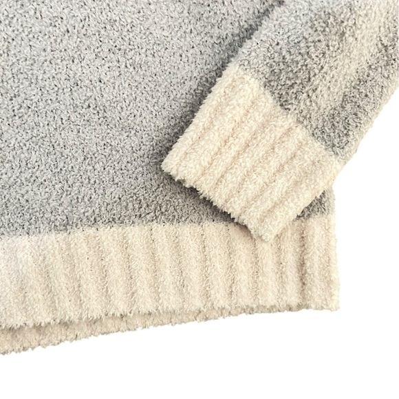 Altar'd State blush Pink & Gray Striped colorblock casual oversized Sweater xs - Picture 8 of 10